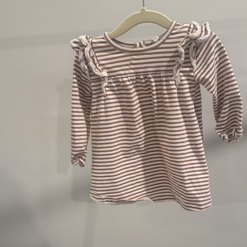 Quincy Mae Striped Long Sleeve Kids dress